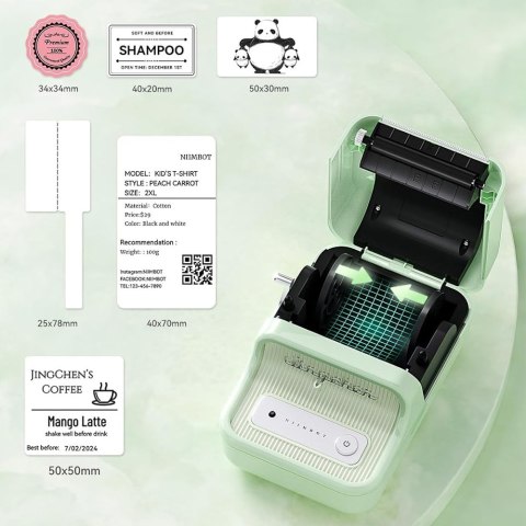 Drukarka etykiet Niimbot B21 miętowy