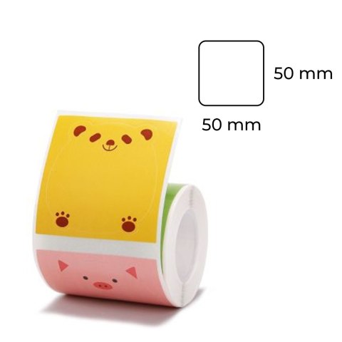 Etykiety seria B Niimbot 50x50 mm 150 szt. Misie