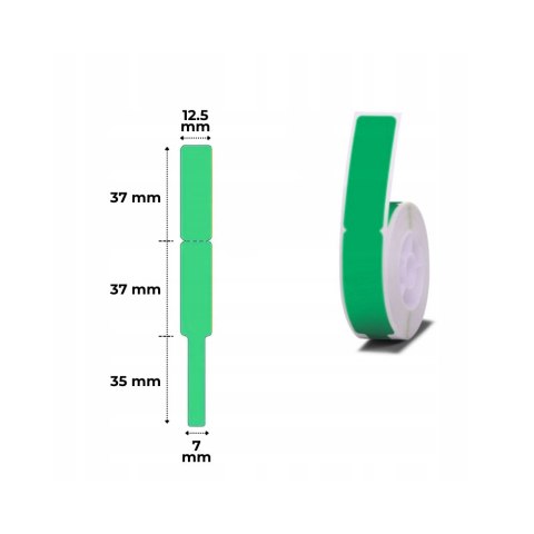 Etykiety seria D Niimbot 12.75x74+35 mm zielone 65
