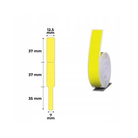 Etykiety seria D Niimbot 12.75x74+35 mm żółte 65 s