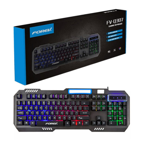 Klawiatura gamingowa Forev czarna podświetlana RGB FV-Q307