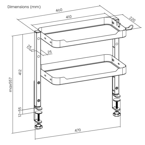 Nadstawka biurkowa Spacetronik SPB-115W
