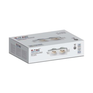 Oprawa Gipsowa V-TAC 2xGU10 Sufitowa Biała 190x100 VT-11012 