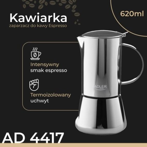 Adler Kawiarka - zaparzacz do kawy Espresso - 620ml