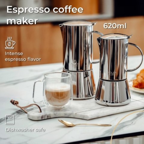 Adler Kawiarka - zaparzacz do kawy Espresso - 620ml
