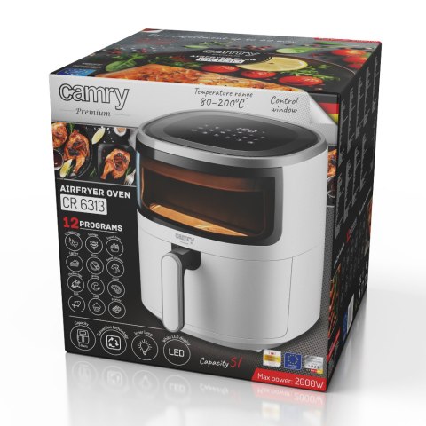Camry Frytkownica beztłuszczowa - 12 programów 5,0 L - Airfryer