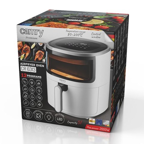 Camry Frytkownica beztłuszczowa - 12 programów 5,0 L - Airfryer