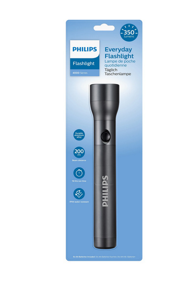 Latarka LED 350lm 200m IPX4 6xAA 16h aluminium Philips SFL4003T/10