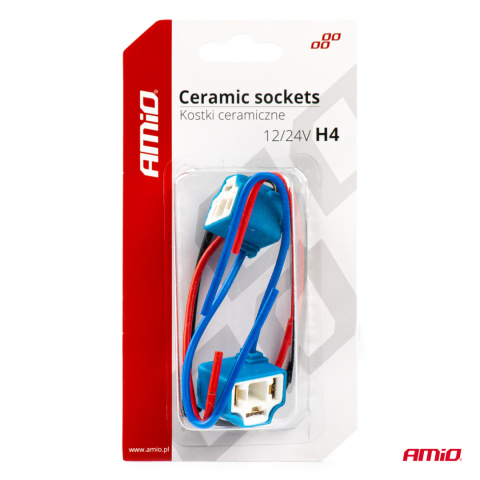 Oprawki żarówki H4 kostki ceramiczne kątowe gniazdo