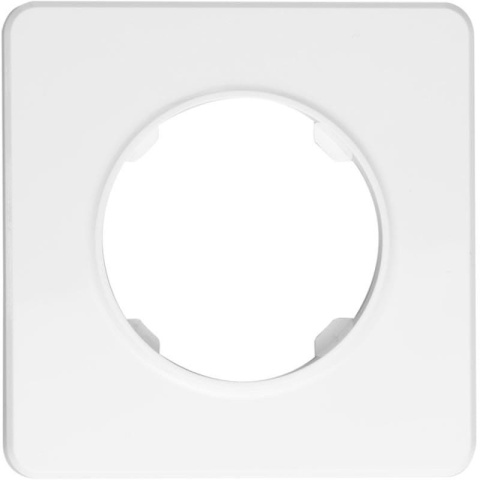 Ramka biała pojedyncza plastik OVAL Electromalt