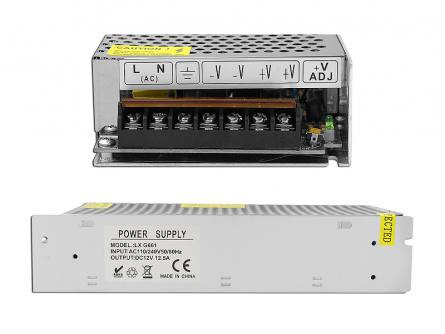 Zasilacz modułowy LED 12V 150W 12,5A Lexton