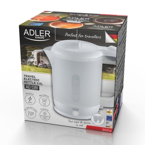 Adler Czajnik elektryczny plastikowy turystyczny 0,5 L