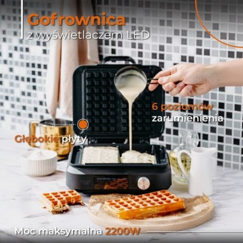 Adler Gofrownica z wyświetlaczem LED