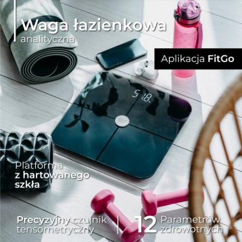 Adler Waga łazienkowa analityczna - Smart - aplikacja FitGo