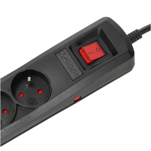 Listwa przeciwprzepięciowa 5 gniazd 5m Czarna ARcon R5 firmy Armac