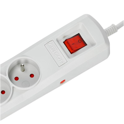 Listwa przeciwprzepięciowa 5 gniazd o długości 5m Szara ARcon R8 firmy Armac