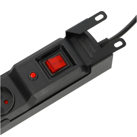 Listwa przeciwprzepięciowa 6 gniazd o długości 1,5m Czarna ARcon M6 RACK firmy Armac