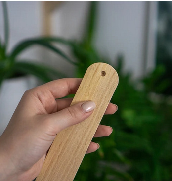 Termometr pokojowy ze wzorkiem drewniany jasny (-20°C do +50°C)