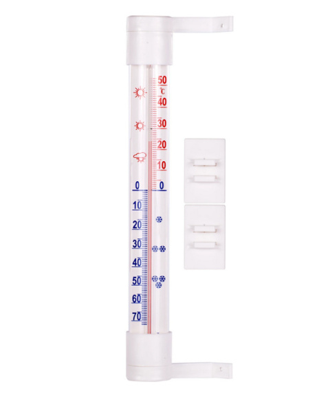 Termometr zewnętrzny biały (-60°C do +50°C) 23cm