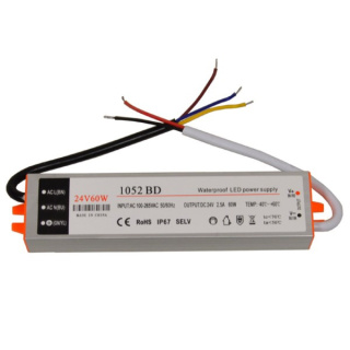Zasilacz LED 24V 60W IP67 aluminiowy do taśm LED Brolux