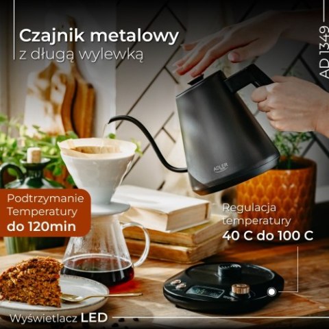 Adler Czajnik metalowy z długą wylewką 1,0L