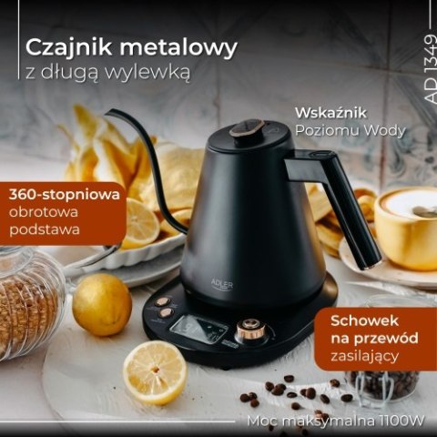 Adler Czajnik metalowy z długą wylewką 1,0L