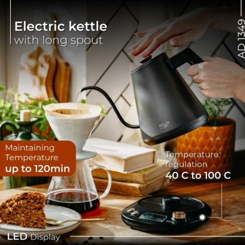 Adler Czajnik metalowy z długą wylewką 1,0L