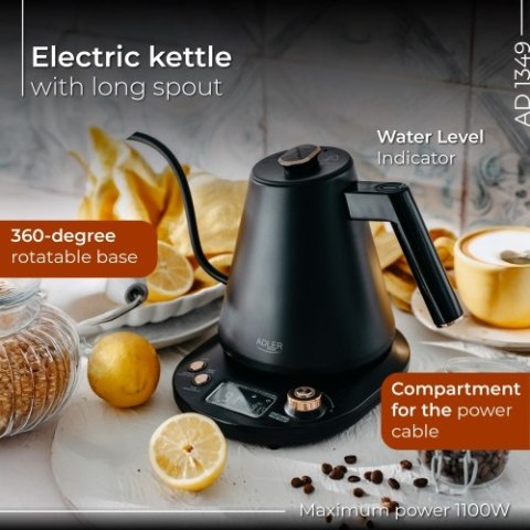 Adler Czajnik metalowy z długą wylewką 1,0L