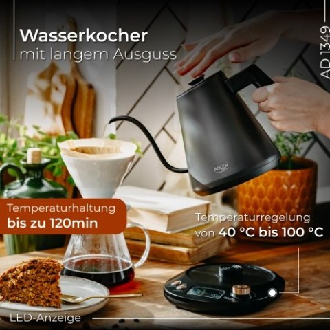 Adler Czajnik metalowy z długą wylewką 1,0L