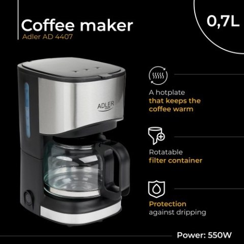 Adler Ekspres przelewowy 0,7L