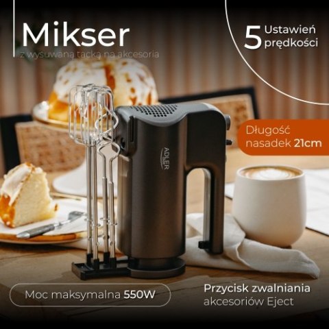 Adler Mikser z wysuwaną tacką na akcesoria