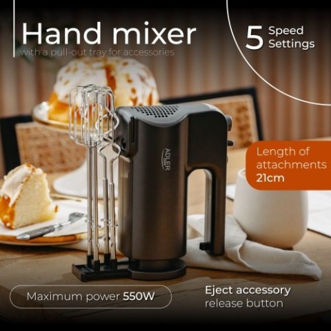 Adler Mikser z wysuwaną tacką na akcesoria