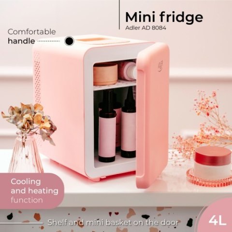 Adler Mini lodówka 4L | Chłodzenie i podgrzewanie | Do domu i samochodu | System Peltiera