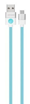 Kabel USB - microUSB 2.0 ORIGAMI 2m Niebieski