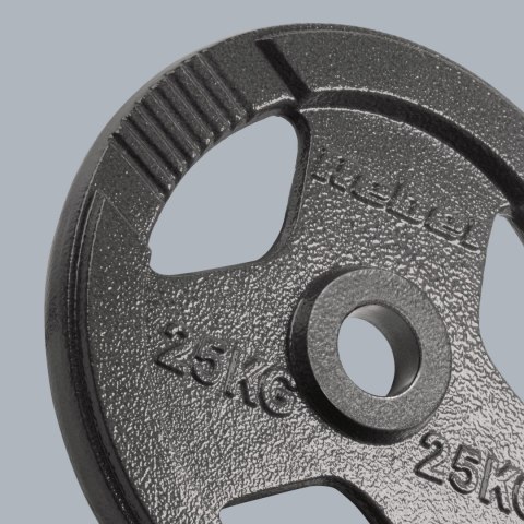 Obciążenie żeliwne olimpijskie 25kg, otwór 51mm, talerz z uchwytami, REBEL ACTIVE