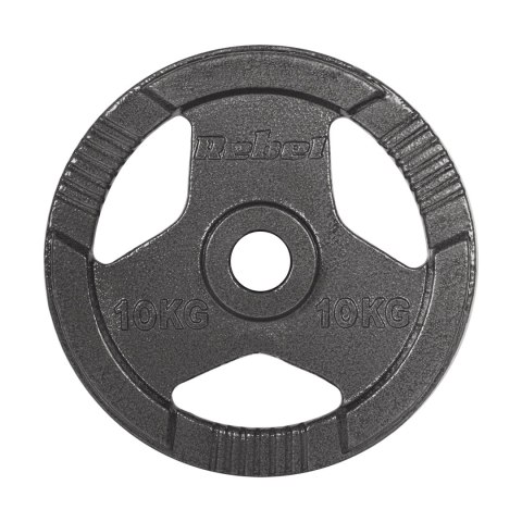 Obciążenie żeliwne olimpijskie zestaw 2x10kg, otwór 51mm, talerz z uchwytami, REBEL ACTIVE