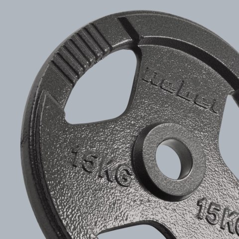 Obciążenie żeliwne olimpijskie zestaw 2x15kg, otwór 51mm, talerz z uchwytami, REBEL ACTIVE