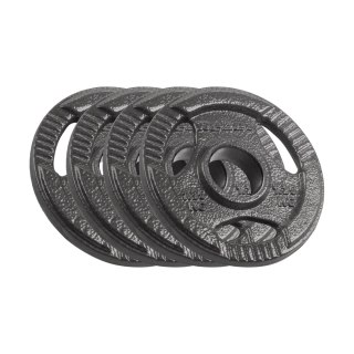 Obciążenie żeliwne olimpijskie zestaw 4x1.25kg, otwór 51mm, talerz z uchwytami, REBEL ACTIVE