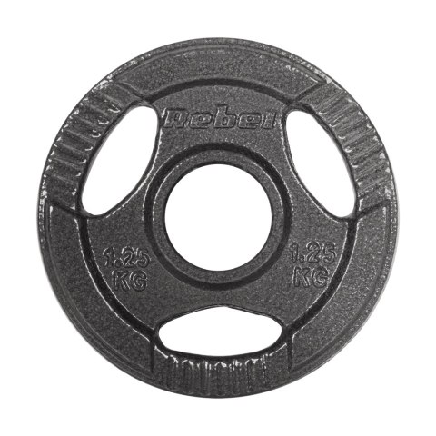 Obciążenie żeliwne olimpijskie zestaw 4x1.25kg, otwór 51mm, talerz z uchwytami, REBEL ACTIVE