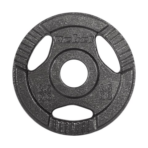 Obciążenie żeliwne olimpijskie zestaw 4x2.5kg, otwór 51mm, talerz z uchwytami, REBEL ACTIVE