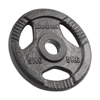 Obciążenie żeliwne olimpijskie zestaw 4x5kg, otwór 51mm, talerz z uchwytami, REBEL ACTIVE