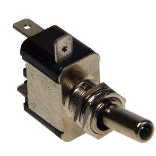 Przełącznik samoch. podświetlany 12V/20A zielona d