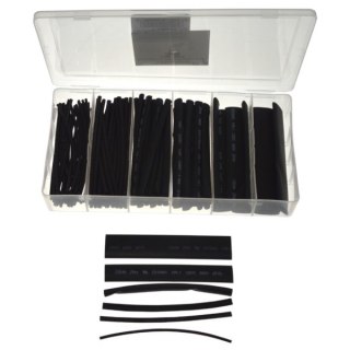 Rurki termokurczliwe zestaw 10cm czarne op/100szt