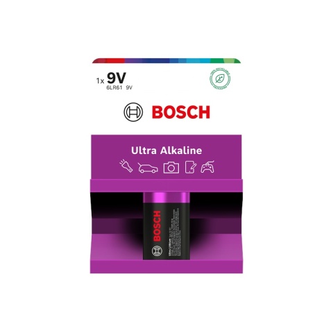 Bateria 9V 1.5V Ultra Alkaliczna 1 szt Bosch Ultra Alkaline 6LR61