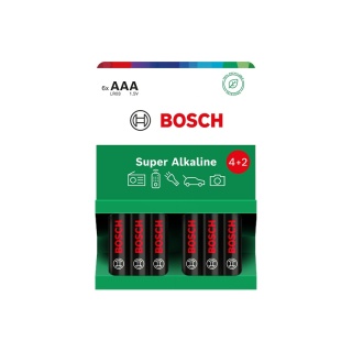 Baterie AAA 1.5V Super Alkaliczne 4+2 szt Bosch Super Alkaline LR03