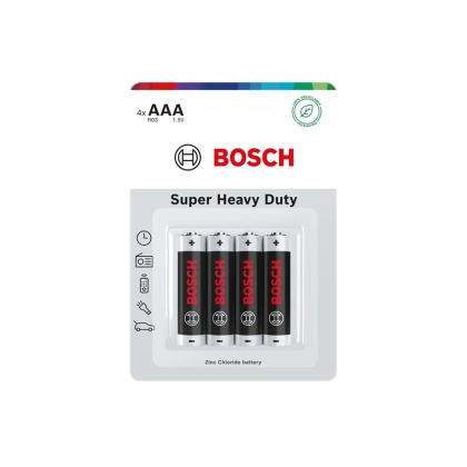 Baterie AAA 1.5V Super Heavy Duty 4 szt folia Bosch R03