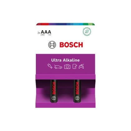 Baterie AAA 1.5V Ultra Alkaliczne 2 szt Bosch Ultra Alkaline LR03