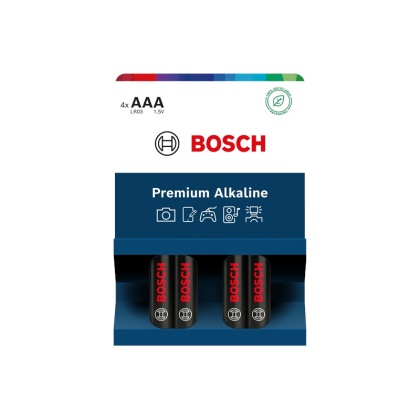 Baterie AAA 1.5V alkaliczne 4 szt Bosch Premium Alkaline LR03