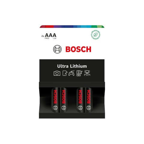 Baterie AAA litowe 1200mAh 10 lat 4 szt Bosch Ultra Lithium FR03