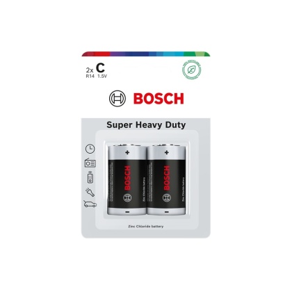 Baterie C 1.5V Super Heavy Duty 2 szt blister Bosch R14